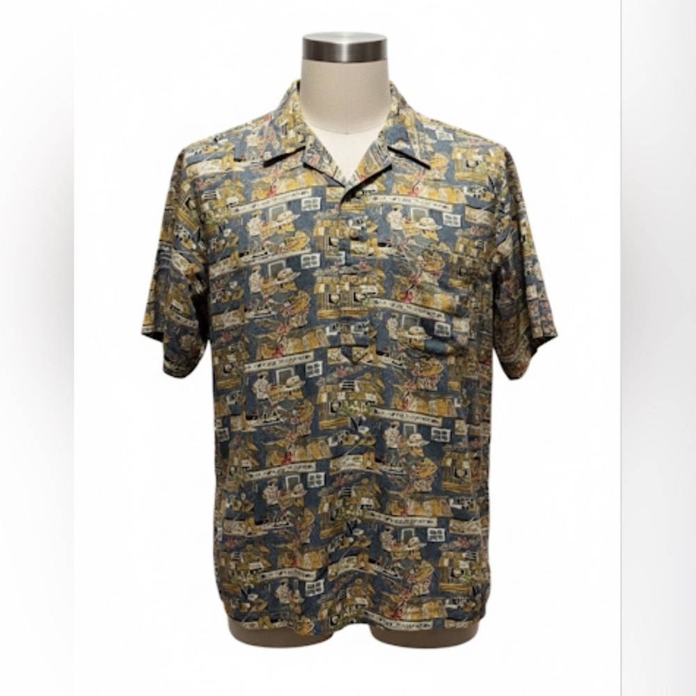 Kahala Vintage Men’s Printed Hawaiian Aloha Shirt. Made in Hawaii
